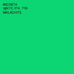 #0CD674 - Malachite Color Image
