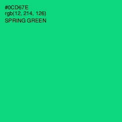 #0CD67E - Spring Green Color Image