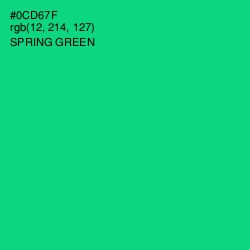 #0CD67F - Spring Green Color Image