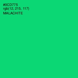 #0CD775 - Malachite Color Image