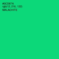 #0CD87A - Malachite Color Image