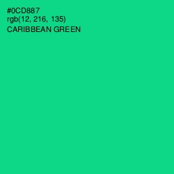 #0CD887 - Caribbean Green Color Image