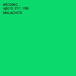 #0CD96C - Malachite Color Image