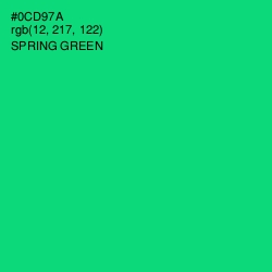 #0CD97A - Spring Green Color Image