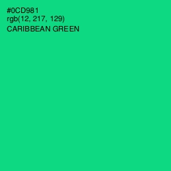 #0CD981 - Caribbean Green Color Image