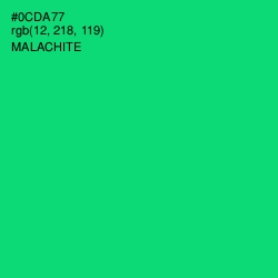 #0CDA77 - Malachite Color Image