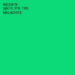 #0CDA78 - Malachite Color Image