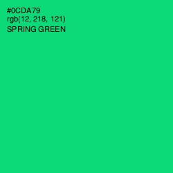 #0CDA79 - Spring Green Color Image