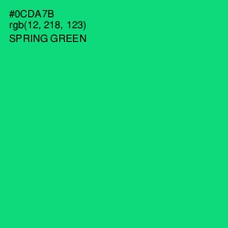 #0CDA7B - Spring Green Color Image