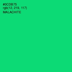 #0CDB75 - Malachite Color Image