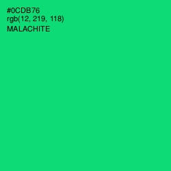 #0CDB76 - Malachite Color Image