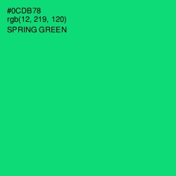 #0CDB78 - Spring Green Color Image