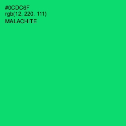 #0CDC6F - Malachite Color Image