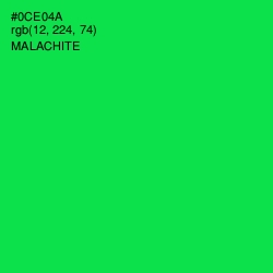 #0CE04A - Malachite Color Image