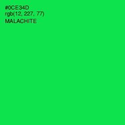 #0CE34D - Malachite Color Image