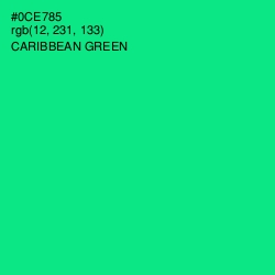 #0CE785 - Caribbean Green Color Image