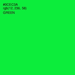 #0CEC3A - Green Color Image
