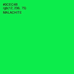 #0CEC4B - Malachite Color Image