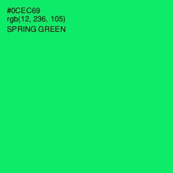 #0CEC69 - Spring Green Color Image