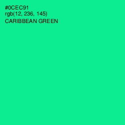 #0CEC91 - Caribbean Green Color Image