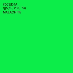 #0CED4A - Malachite Color Image