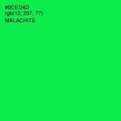 #0CED4D - Malachite Color Image