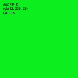 #0CEE1D - Green Color Image