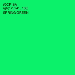 #0CF16A - Spring Green Color Image