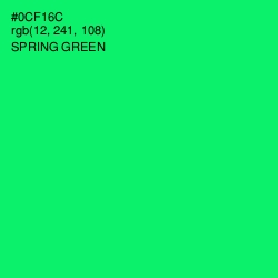 #0CF16C - Spring Green Color Image