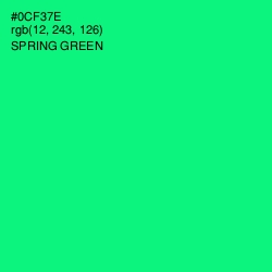#0CF37E - Spring Green Color Image
