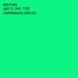 #0CF484 - Caribbean Green Color Image