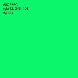 #0CF66C - Spring Green Color Image