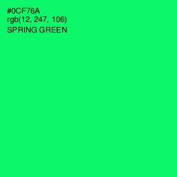 #0CF76A - Spring Green Color Image