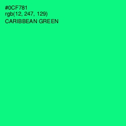 #0CF781 - Caribbean Green Color Image