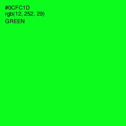 #0CFC1D - Green Color Image