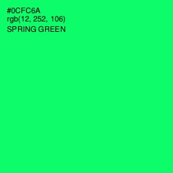 #0CFC6A - Spring Green Color Image