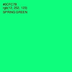 #0CFC7B - Spring Green Color Image