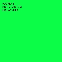 #0CFD48 - Malachite Color Image