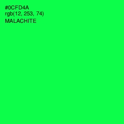 #0CFD4A - Malachite Color Image