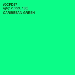 #0CFD87 - Caribbean Green Color Image