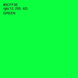 #0CFF3E - Green Color Image