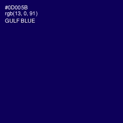 #0D005B - Gulf Blue Color Image