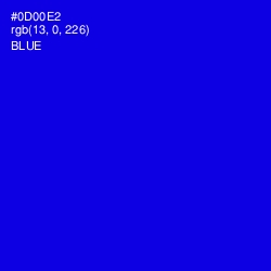 #0D00E2 - Blue Color Image