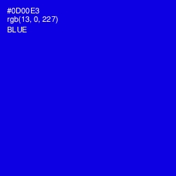 #0D00E3 - Blue Color Image