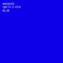 #0D00E9 - Blue Color Image