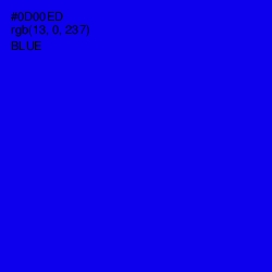 #0D00ED - Blue Color Image