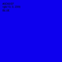 #0D00EF - Blue Color Image