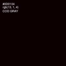 #0D0104 - Cod Gray Color Image