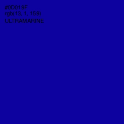 #0D019F - Ultramarine Color Image