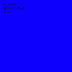 #0D01FD - Blue Color Image